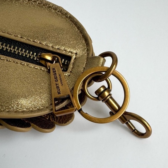 Kurt Geiger Eagle Head Bag Charm Bird Leather Coin Purse Keyring Key Chain NEW - Picture 6 of 11
